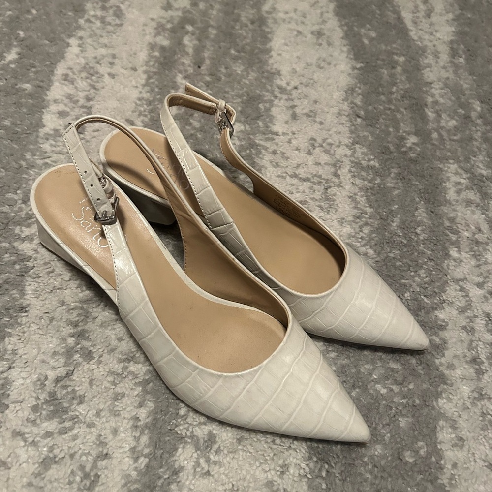 Women's crème Slingback Shoes